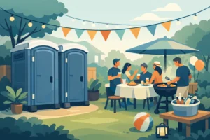 Portable Toilet Rental for Backyard Party